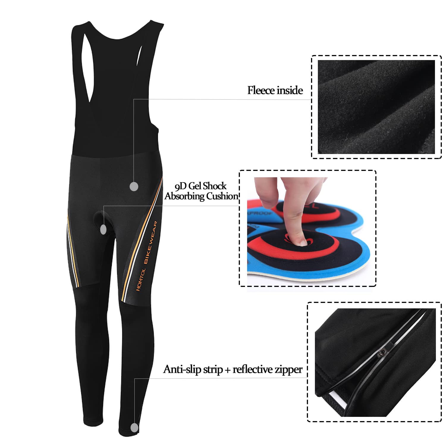 Maglia da ciclismo da uomo a maniche lunghe in pile termico Abbigliamento ciclismo invernale Pantaloni da ciclismo con fondello + gel 9D Tute da ciclismo