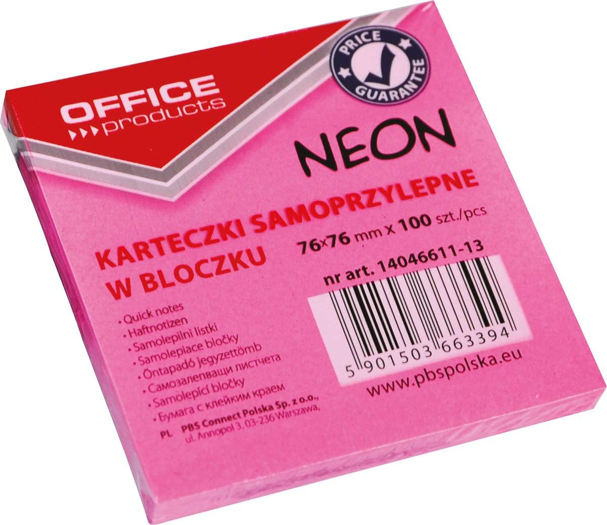 Office Products Sticky Note 76 x 76 mm, 1 x 100 Sheets Green