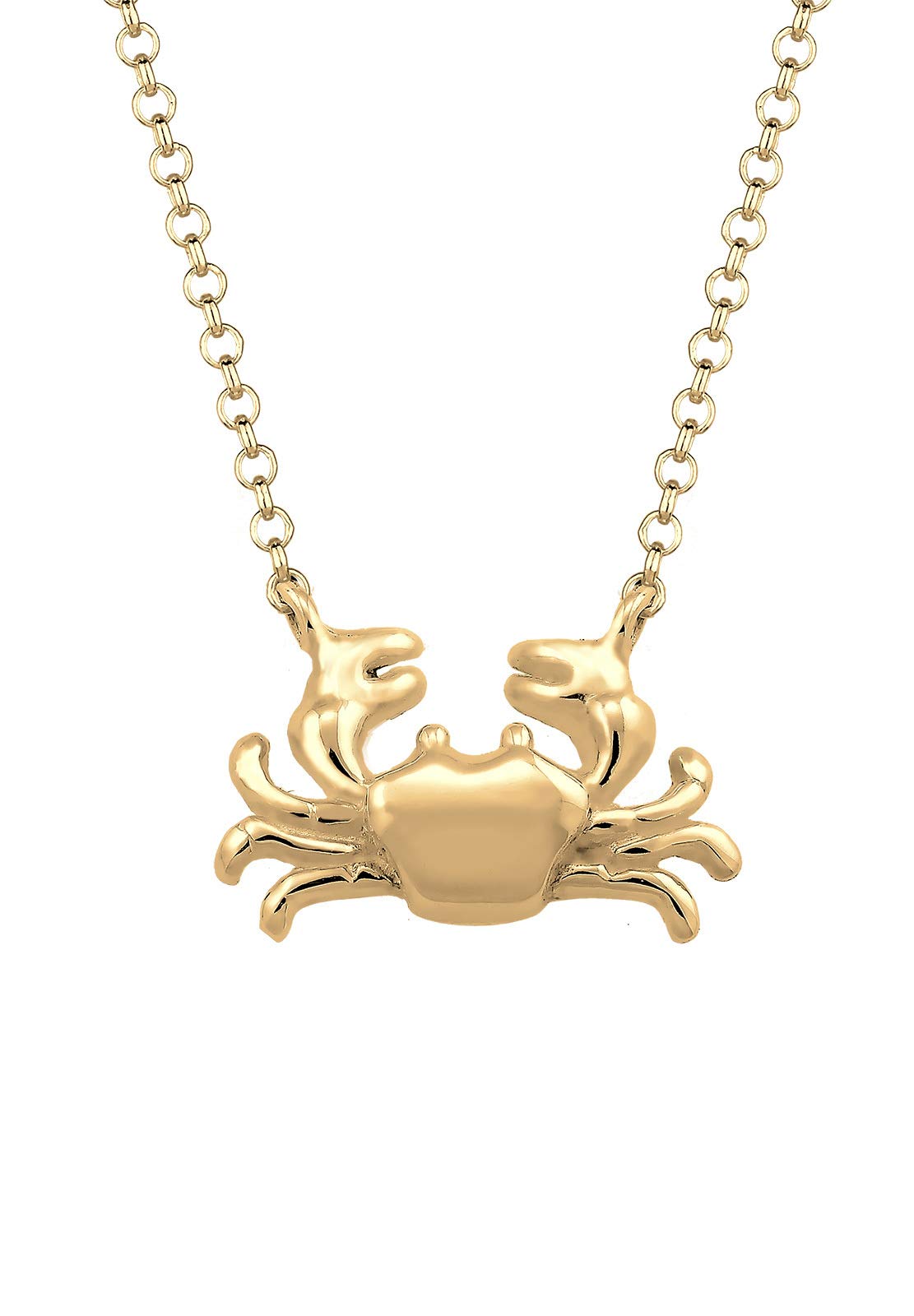 Elli Halskette Damen Krebs Krabbe Strand in 925 Sterling Silber vergoldet