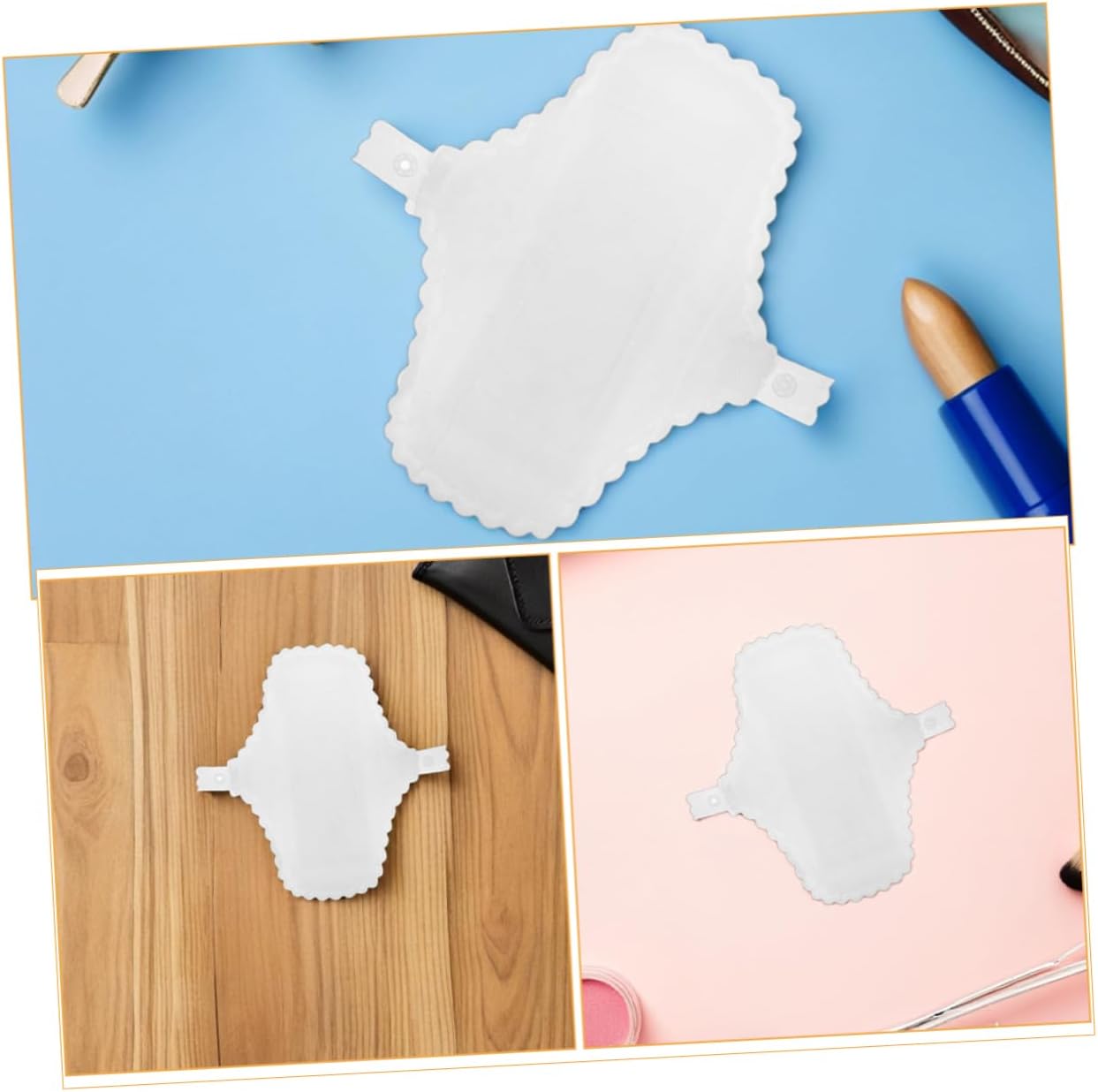 Didiseaon 5pcs Reusable Cotton Menstrual Pads Soft Washable Sanitary Towels Lightweight Breathable Period Liners for Women and Flow Protection