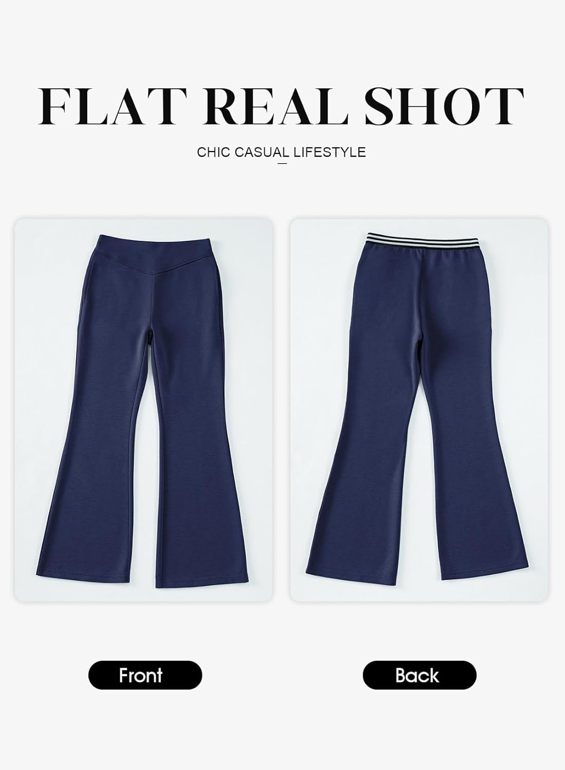 blibean Girls Dressy Bell Bottom School Uniform Pants Size 6-15 Years - Image 6