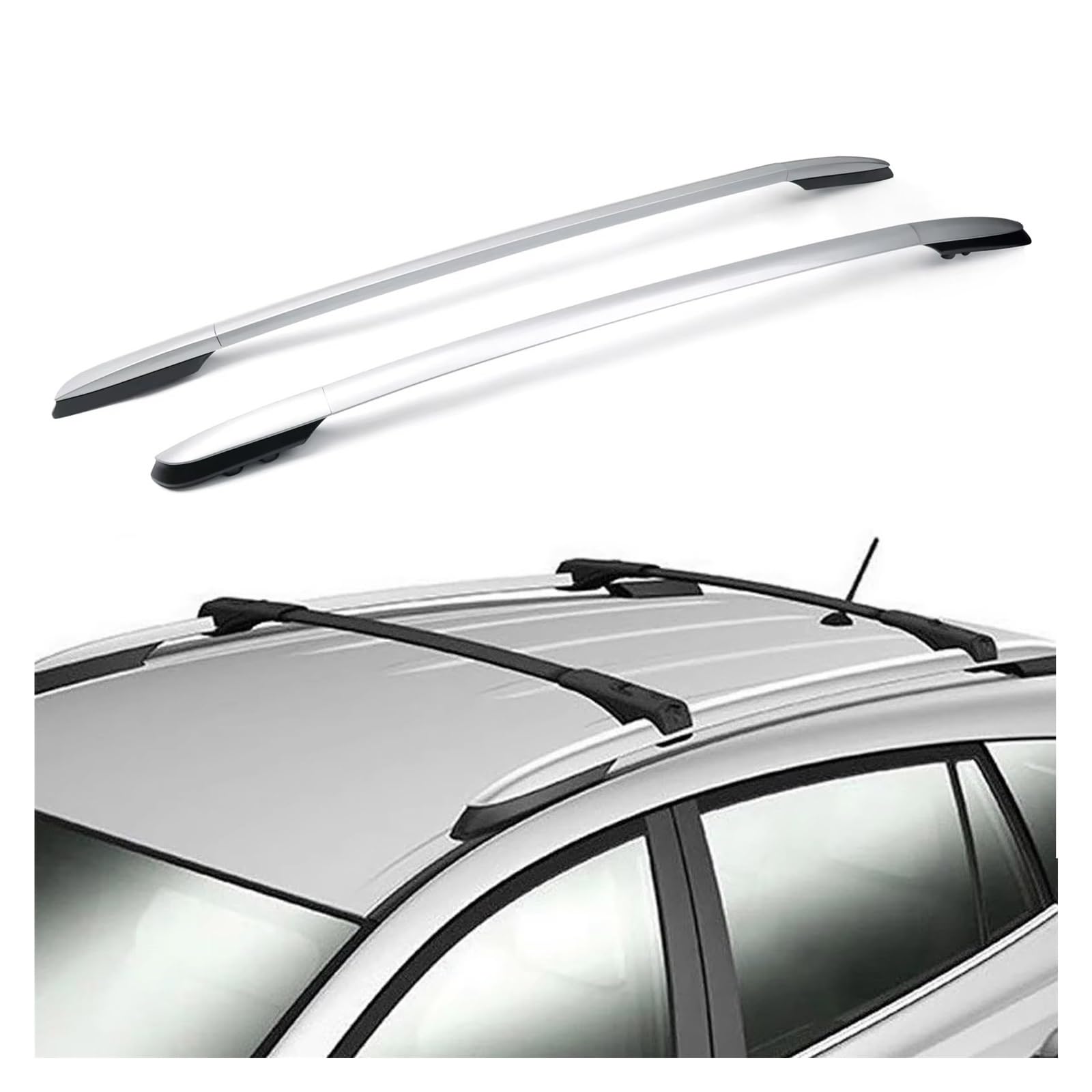 Portaequipajes de aluminio para RAV4 2013-2019 con barras transversales duraderas 7