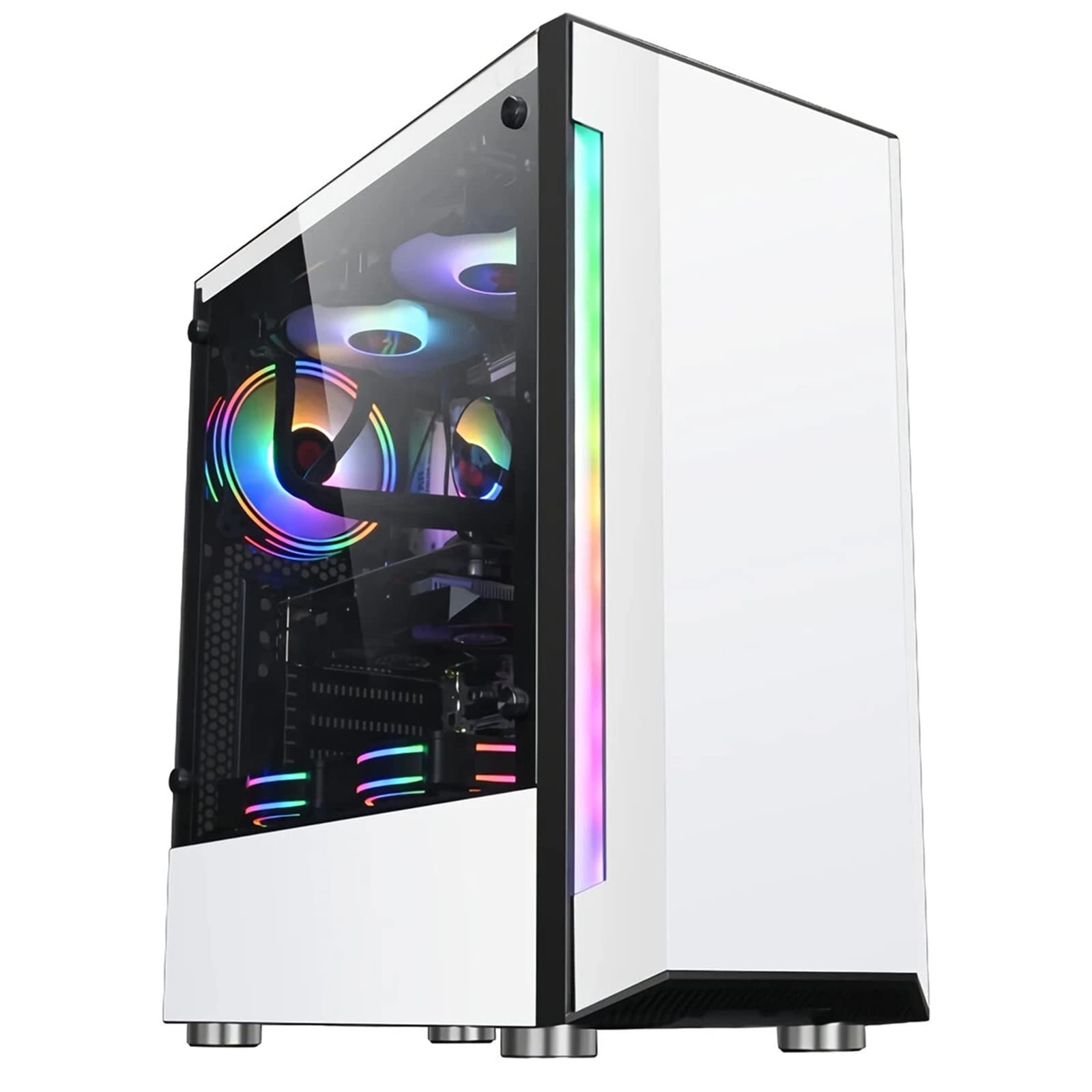 Amazon.co.jp: PCケース RGBゲームケースATX/M-ATX/ITXアクリルサイド