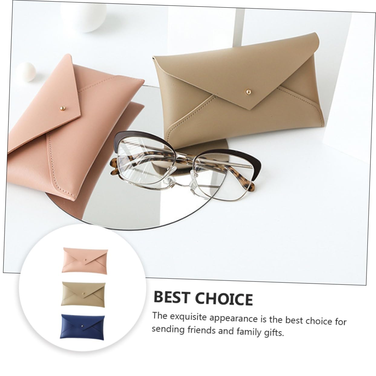 FOMIYES Custodia Per Occhiali Rosa Beige Organizer Per Sole Occhiali