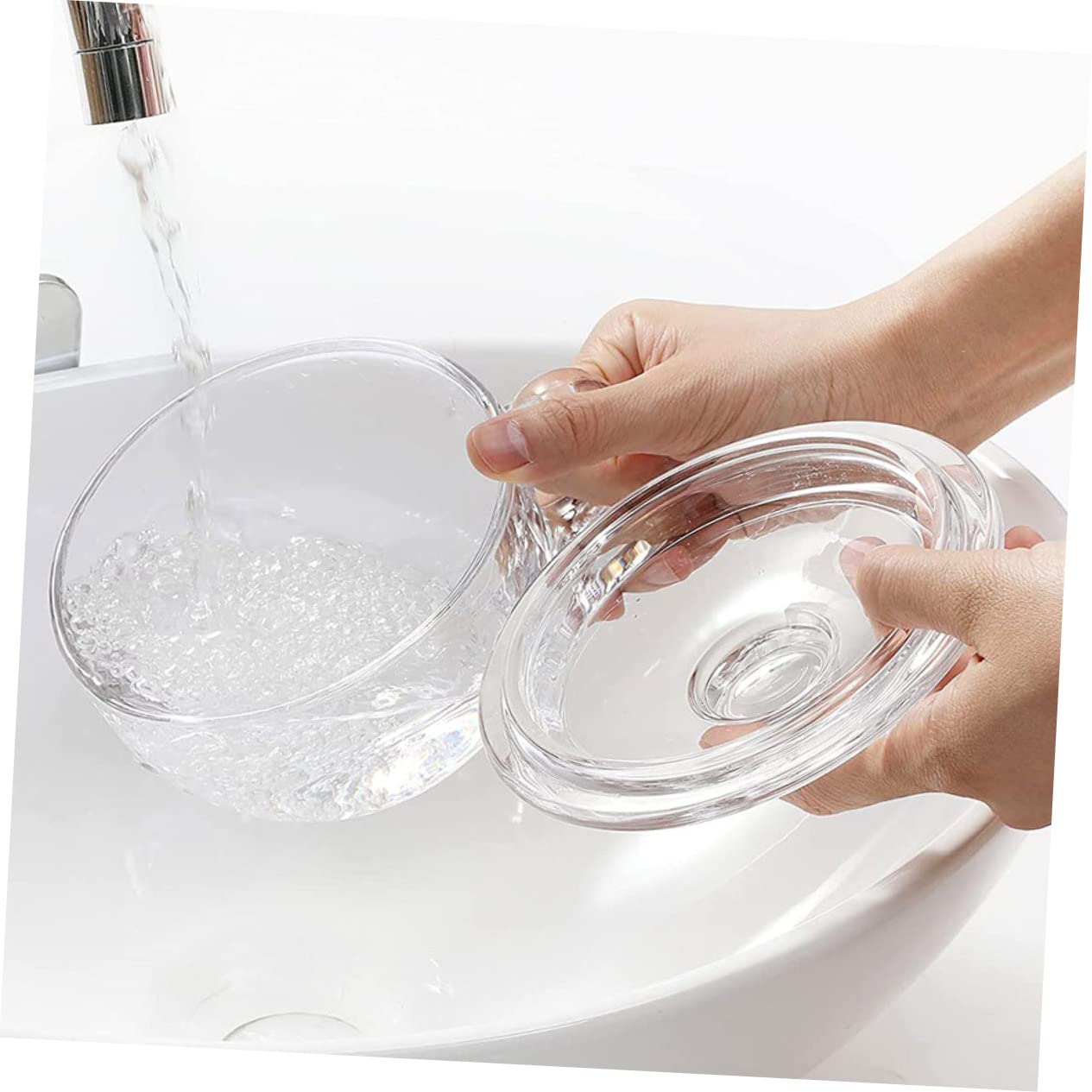 SHOWERORO Tazón De Cereales De Vidrio Transparente Con Asa Para Avena Yogur o Desayuno Para Cocina y Comidas Familiares