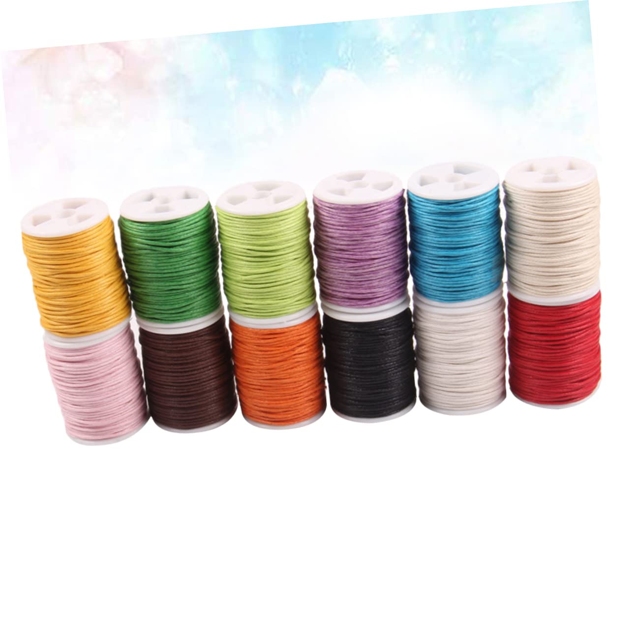 EXCEART 24piezas Cuerda De Algodón Encerado De Mixtos para Manualidades Decoración Artística y