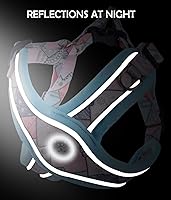 Vista 4 de PT-010 Arnés sin tirones para perro y mascota, arnés de entrenamiento para caminar con correa chaleco reflectante (azul, S)