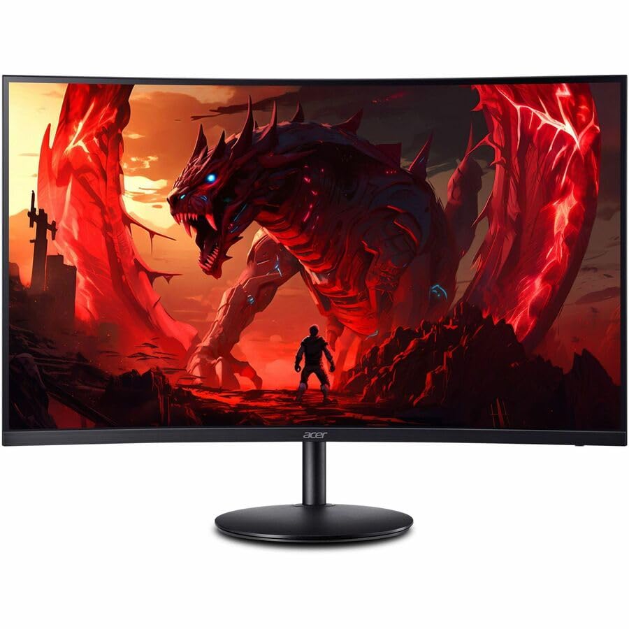 Image of Acer UM.JX2AA.302 Nitro XZ2 31.5 in. 2560 x 1440 HDMI 2.0 Display Port 1.4 180Hz Curved Gaming Monitor Black