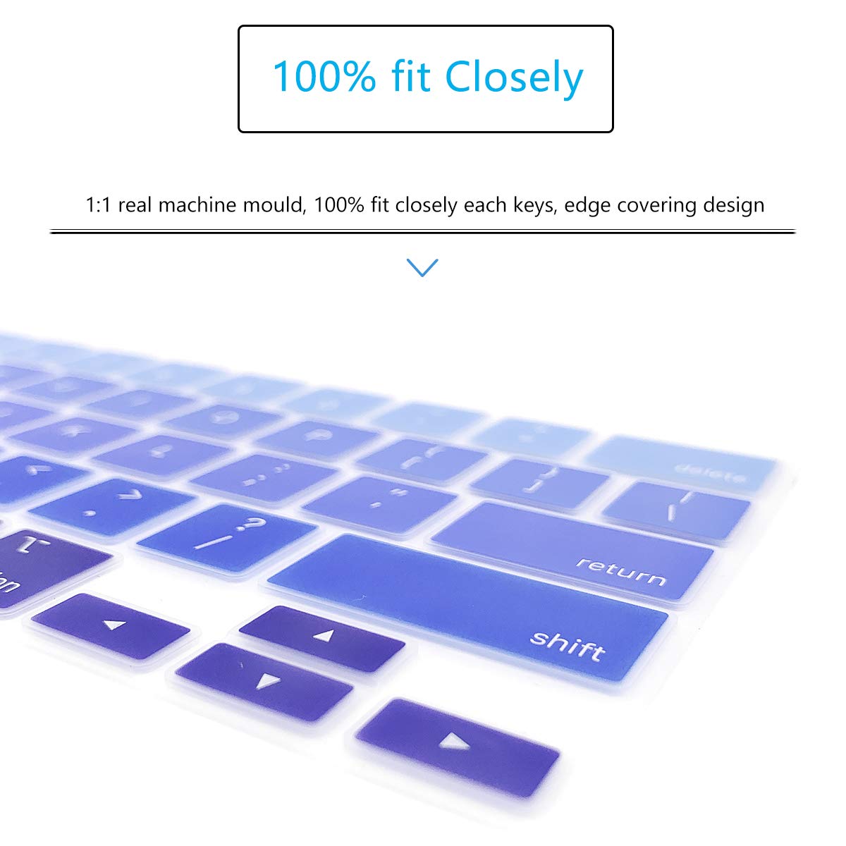 LENTION Silikon-Tastaturabdeckung Für MacBook Pro 16 Zoll A2141 - Transparent