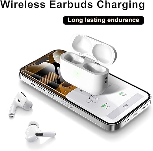 Miniatura 3 de Funda de carga inalámbrica para AirPods Pro 12 generación (USB C), funda de repuesto, color blanco