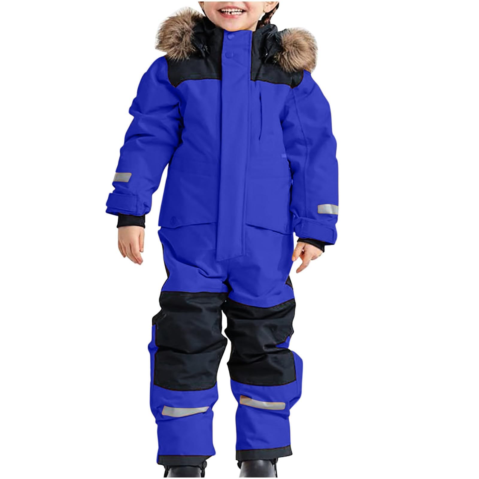 Traje de Nieve para niñas y niños, de una Pieza, Impermeable, Resistente al Viento, para Esquiar, cálido, Jugar en la Nieve en Invierno y al Aire Libre.