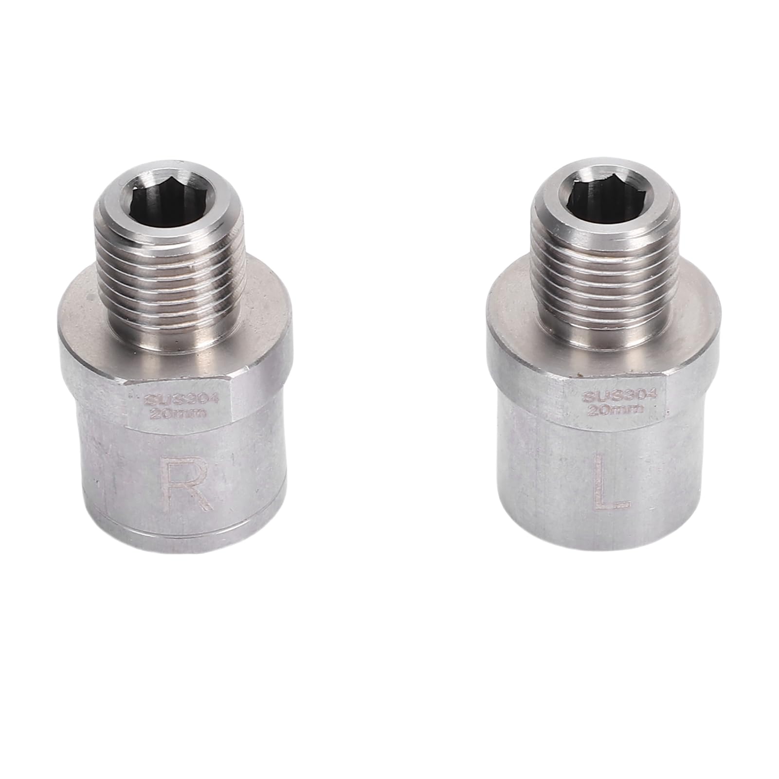 Haofy Bicycle Pedal Adapters, Stainless Steel Thread Extenders, 1/2 Male to 9/16 Female for BMX and Kids Bikes