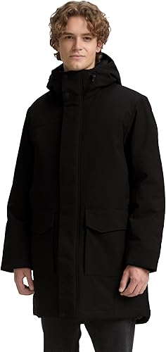 TOM TAILOR 1046899 Parka, 29999-Black, S Hombres