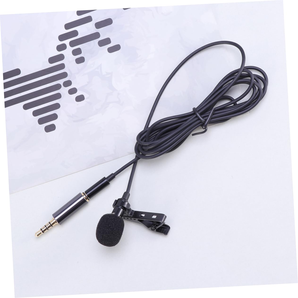 FELTECHELECTR Professional Phone Microphone Smart Phone Microphone for Video Calls Interview Notebook 3.5mm Jack Noise Reduction Cable
