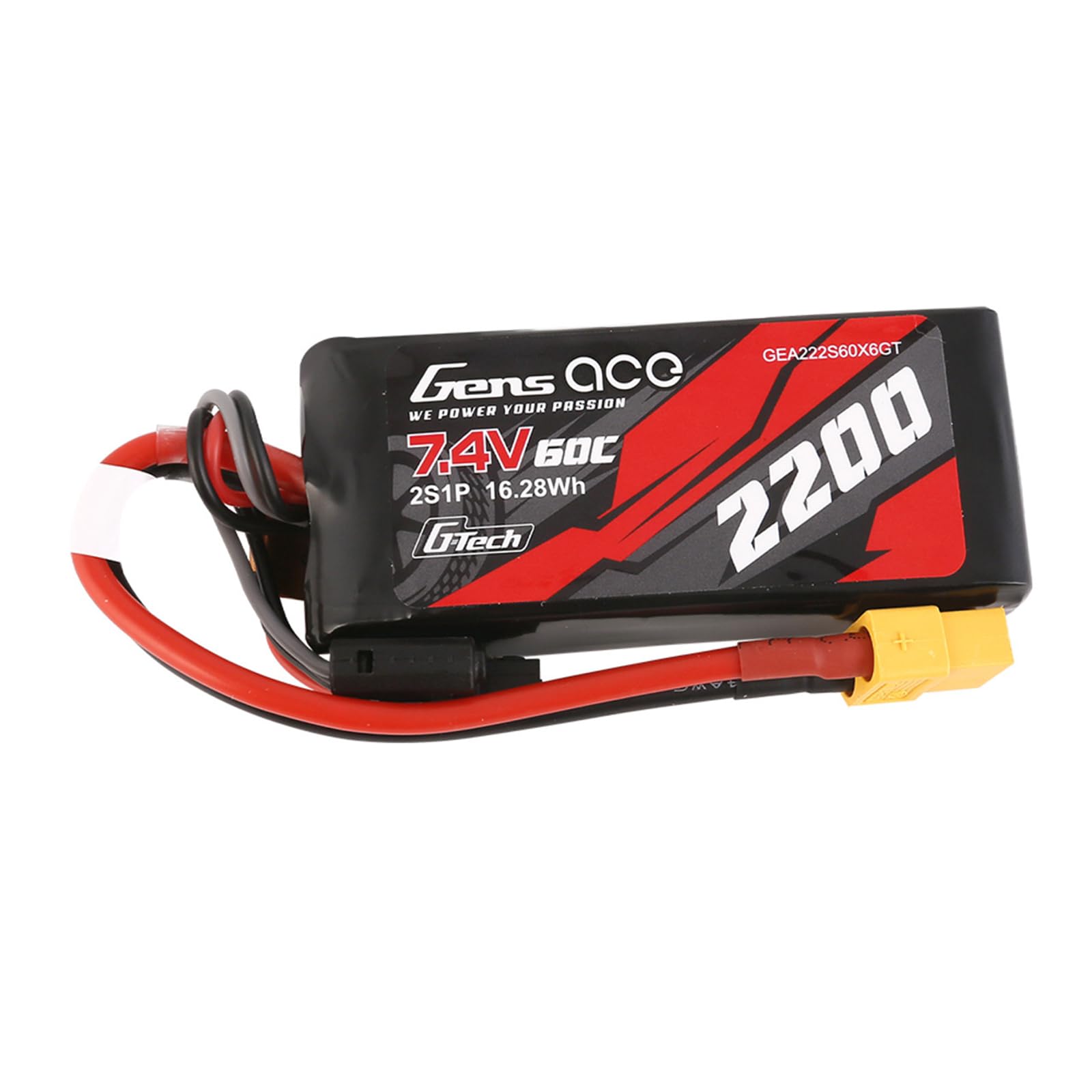 Amazon.com: Gens ace G-Tech 2200mah 60C 7.4v 2S Lipo Battery with
