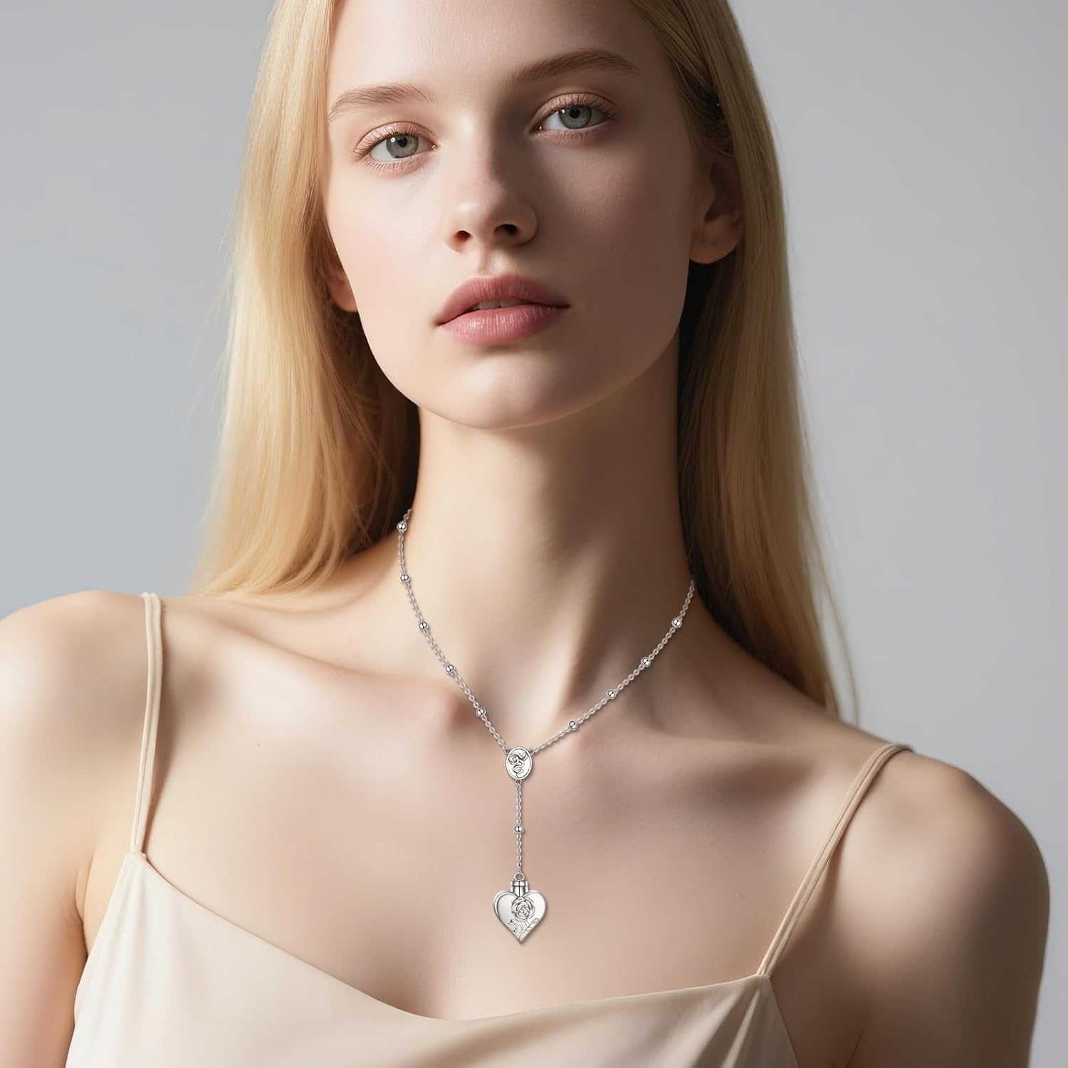 TIGER RIDER Sterling Silver LDR Stash Snuffle Spoon Gold/Black/White Gold/Rose Gold Necklace Hidden Scoop Rosary Chain Rose and Snake Pendant