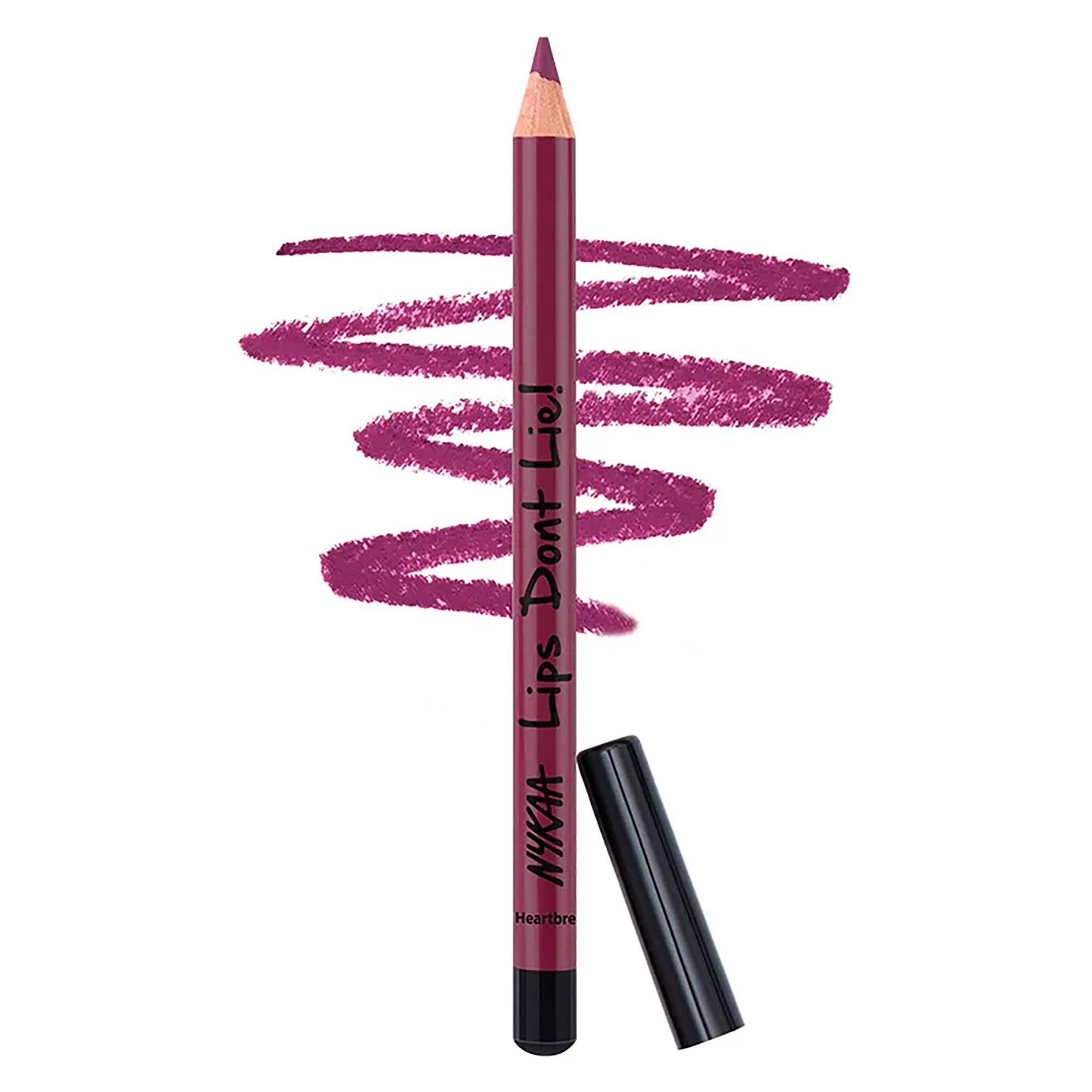 Lips Don't Lie! Lip Liner -Pink - Nude - an eco-friendly lip pencil with an addictive waterproof creamy matte formula, feels super lightweight & smooth on the lips(1.14gm)- Heartbreaker- 07
