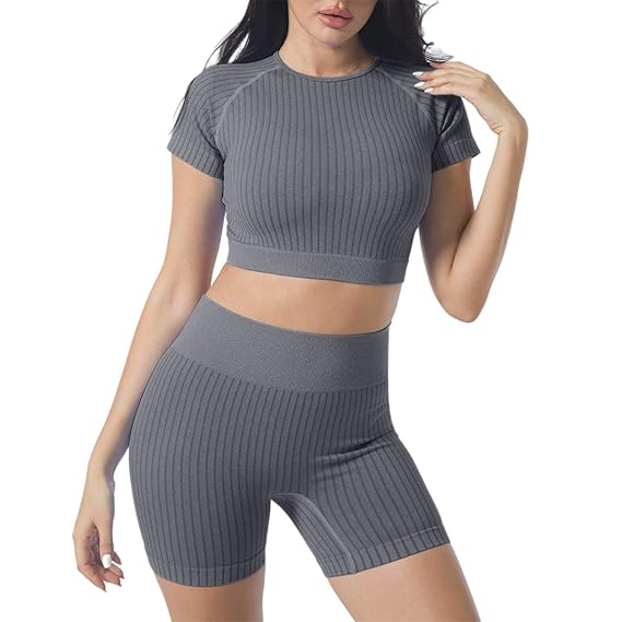 Buy Seamless Workout Set For Women 2 Piece High Waisted Yoga Tight