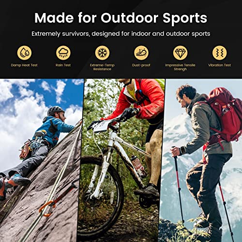 Zukyfit Smart Watch(Call Receive/Dial), Rugged Smartwatch With 24/7 Heart Rate Sleep Monitor, 5Atm Android Smart Watch For Iphone Compatible, Tactical Military Fitness Tracker For Outdoor Sports #TOP2