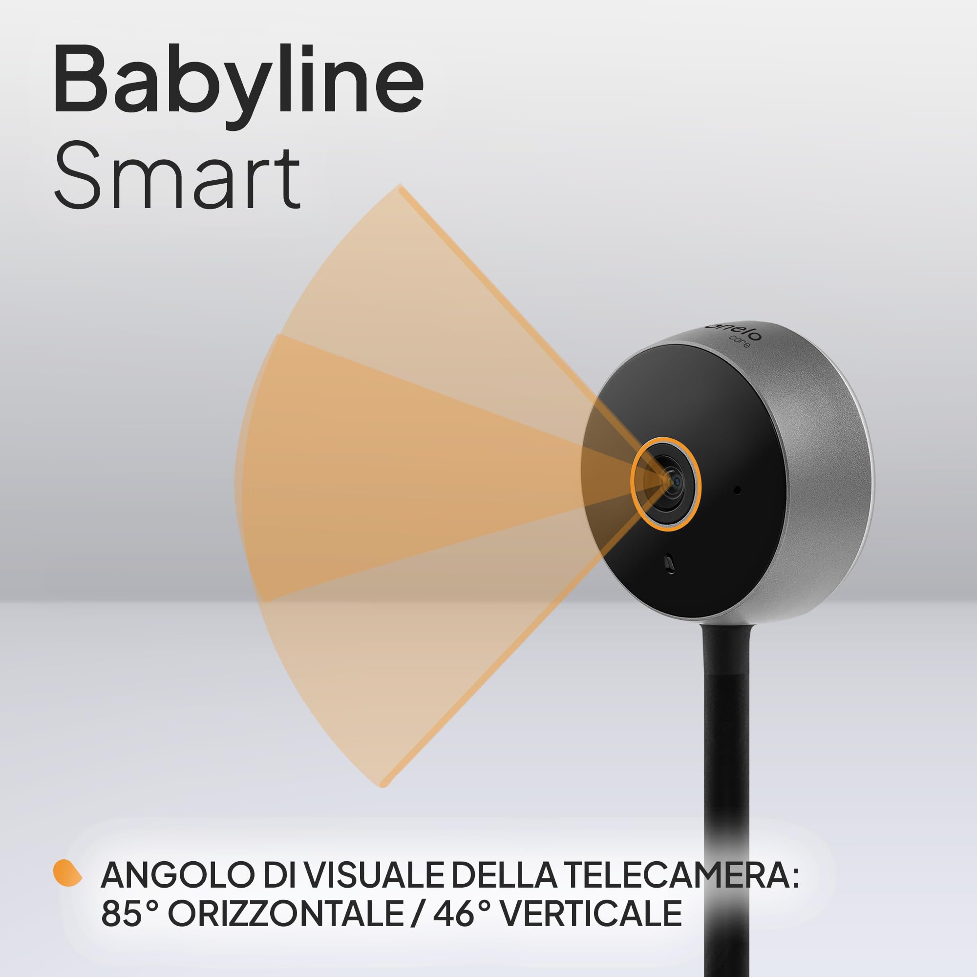 Lionelo Care Babyline Smart Smart, Baby Monitor, Baby Camera Wi-Fi, Applicazione mobile, Rilevazione di movimento e rumore, Visibilità al buio