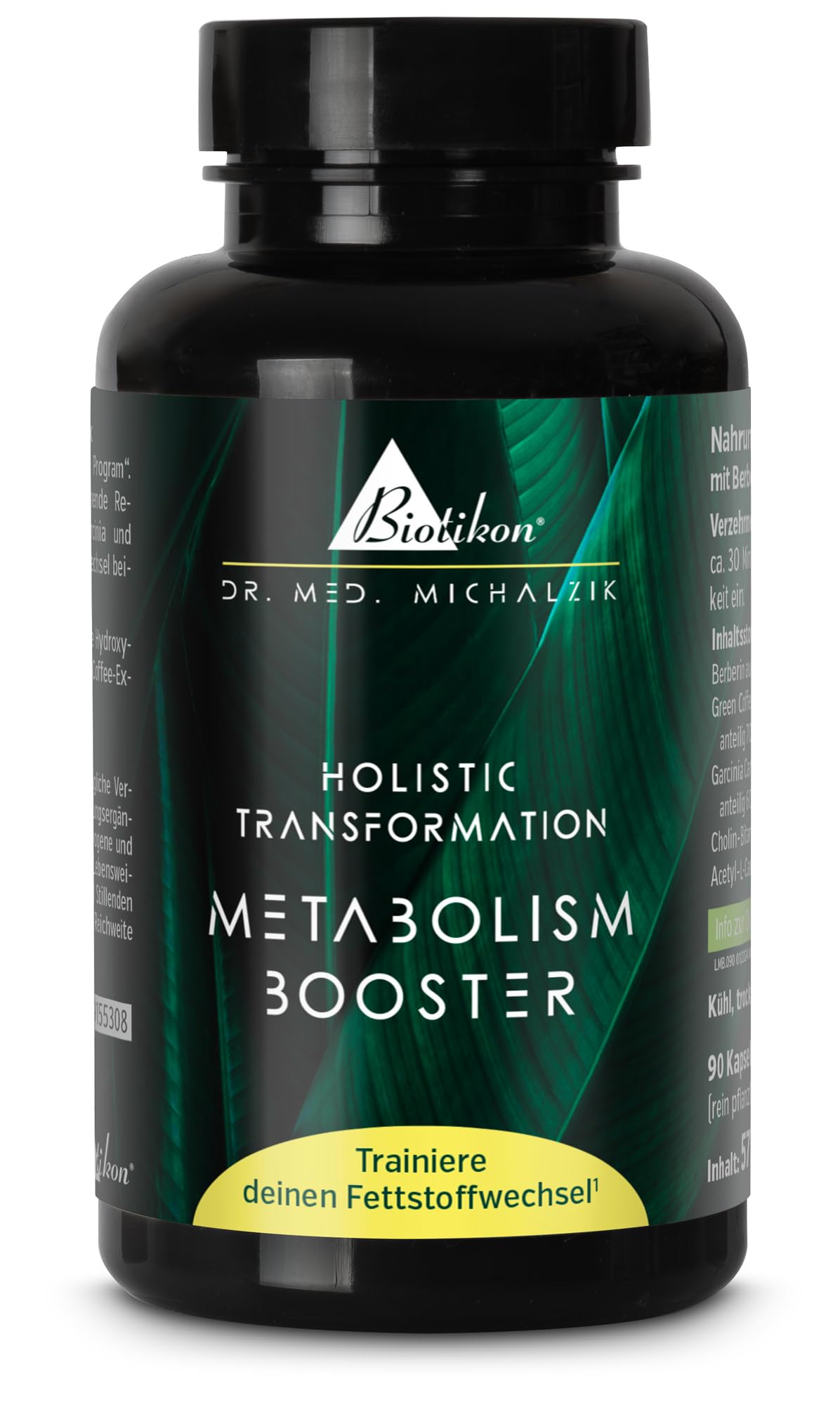 Holistic Metabolism Booster nach Dr. Michalzik, 300 mg Berberin, 90 Kapseln | Mit Berberin, Garcinia Cambogia, Acetyl-L-Carnitin und Cholin • eigene deutsche Produktion • ohne Zusätze