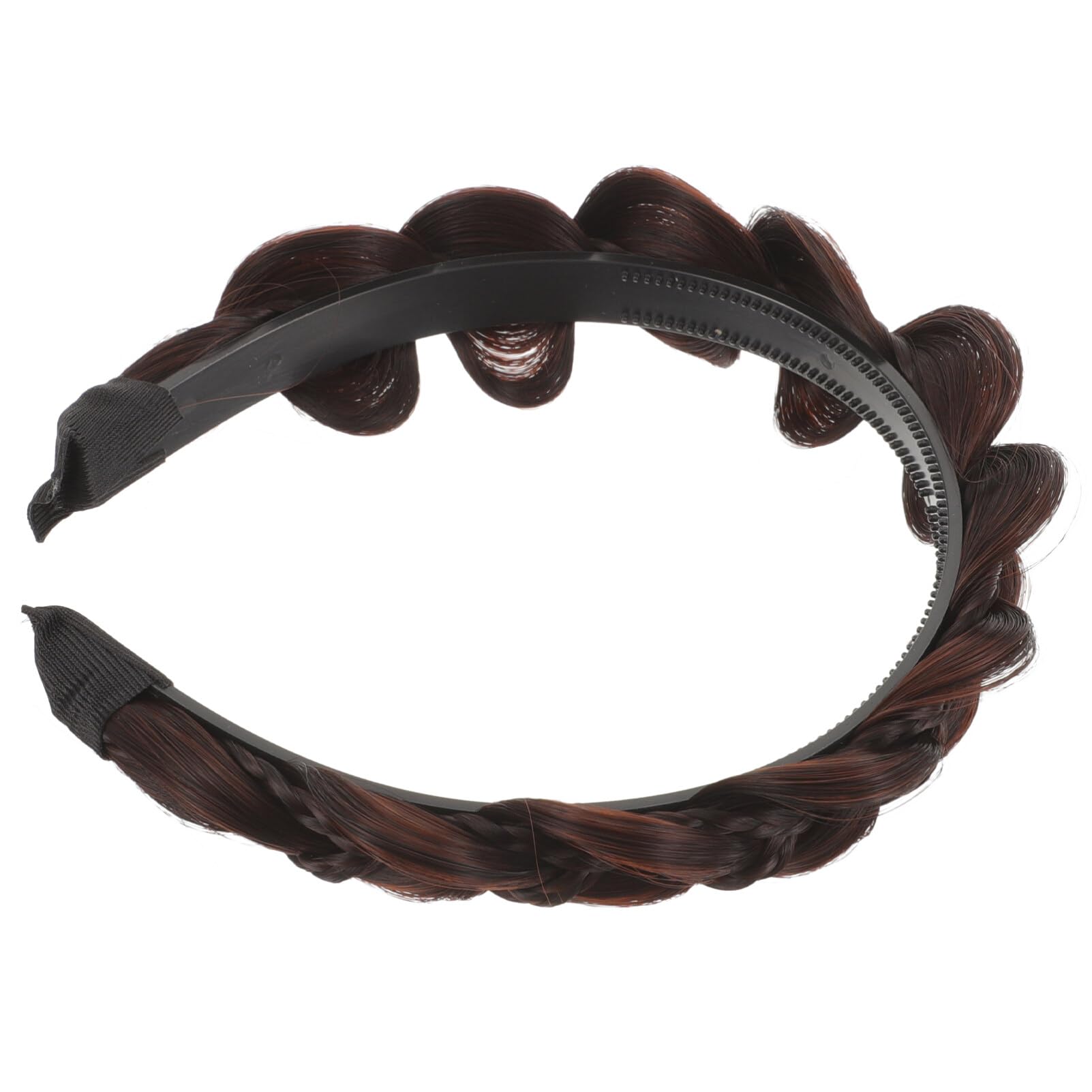 Abaodam 5pezzi Cerchietto Braid Wig Di Accessorio Per Nonslip Per Donne Design Realistico Setole Di Alta Temperatura Per Cerimonie e Occasioni Quotidiane