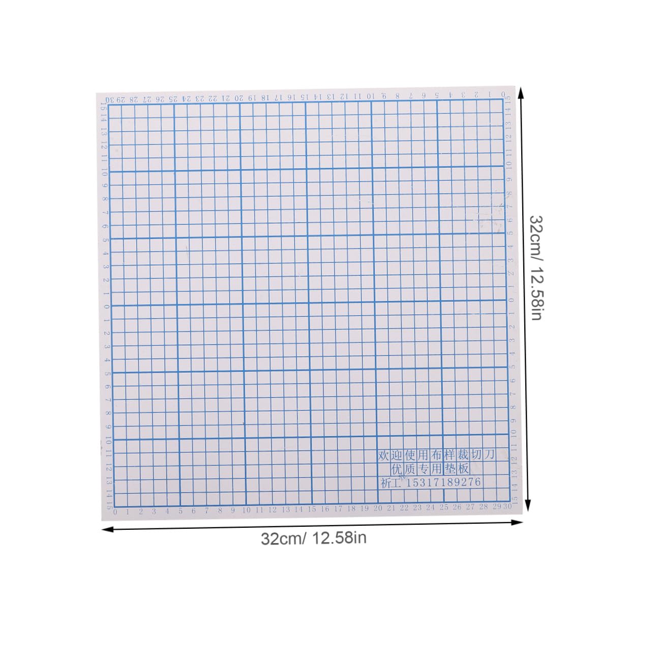 Tappetino di ricambio per griglia di taglio in PVC ad alta durezza per macchina da taglio, per trapuntatura precisa di tessuti, 32x32x0,6 cm/12,6x12,6x0,2"