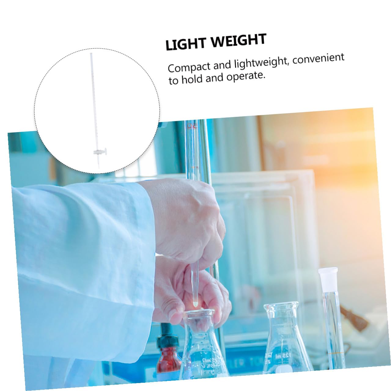 Burette De Titrage 10 Ml En Verre Transparent Verrerie Chimique Résistante Aux Températures Élevées Pour Équipements De Laboratoire Et Analyses Scientifiques Précises