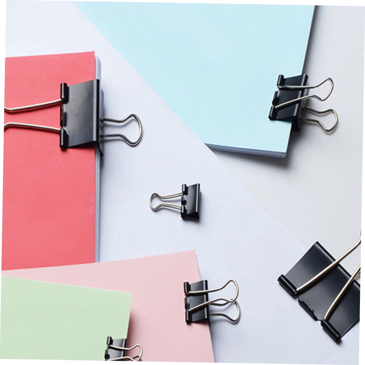 36 Pezzi Binder Clamps Grandi in Ferro Neri per Carte e Note | Rimozione Facile, Design Multifunzione, Festa Scuola Decor, Scuola Cancelleria per Insegnanti e Ufficio
