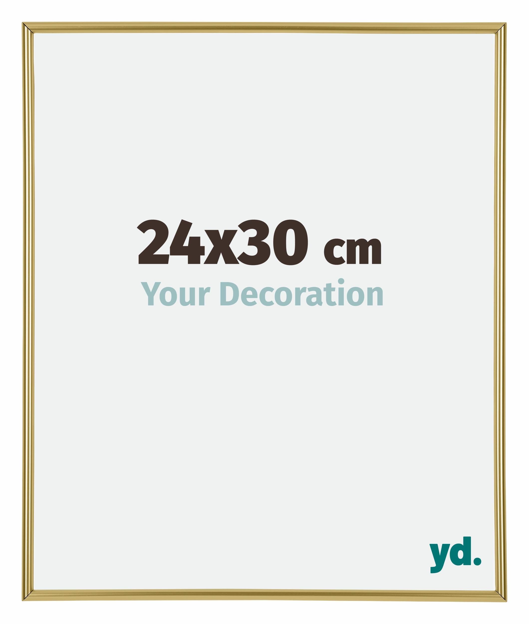 Your Decoration - Picture Frame 24x30 cm - Gold - Decorative Wall Frame in Plastic with Antireflection - Frame 24x30 - Annecy