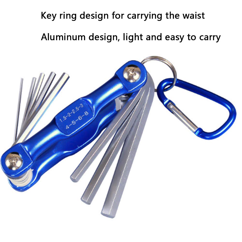 Set di Tasti di Sicurezza da 8 in 1 in 1 Set di Tasti di Sicurezza Torx e 8 in 1 Set di Chiavi Allen Key, Set di Tasti esagonali Pieghevole, Costruzione in Acciaio CR V Resistente alla corrosione