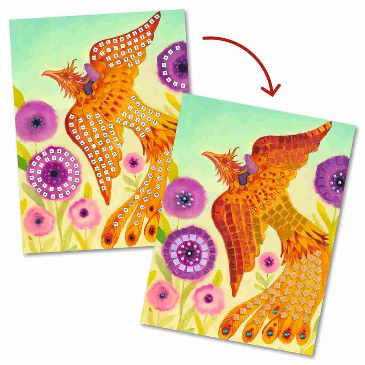 DJECO Coffret de Mosaique - Creatures Legendaires