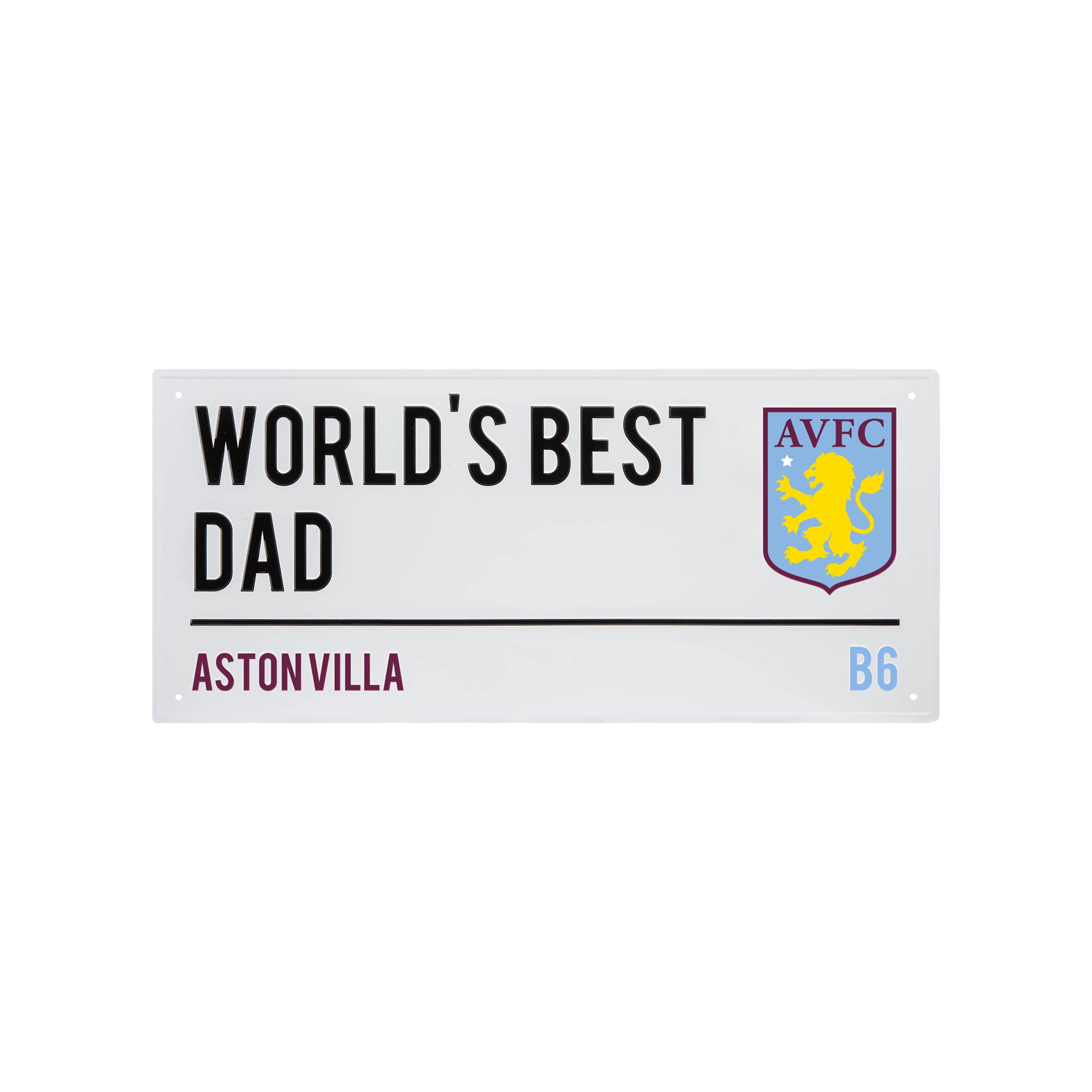 Cartel de fútbol Premier Championship Aston VILLA FC Worlds Best Dad
