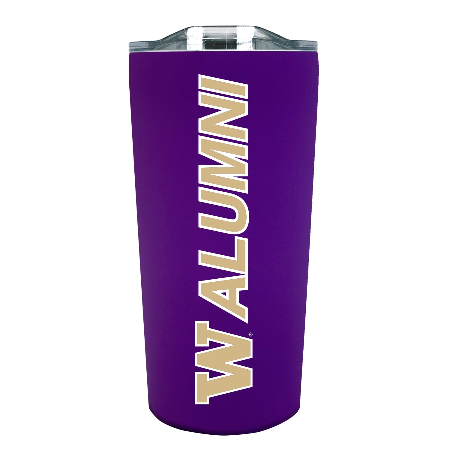The Fanatic Group University of Washington Alum 18 oz. Double Walled Stainless Steel Soft Touch Tumbler - Purple