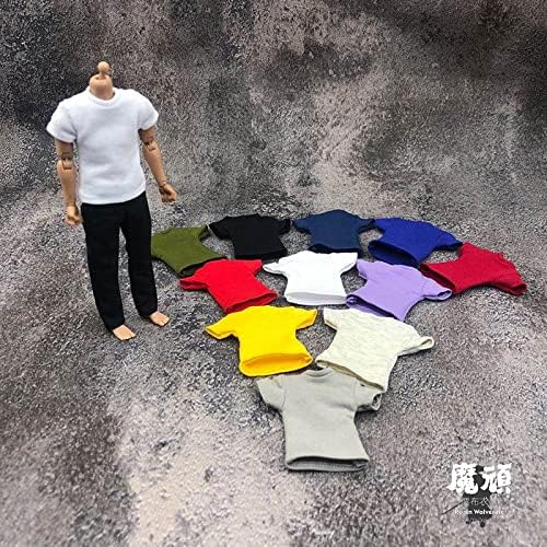 MWR 1/12 Scale Male Accessories Clothes T Shirt for 6 inch Man Collectible Action Figure B, Multicolored, Medium (SJYT-001) image 3