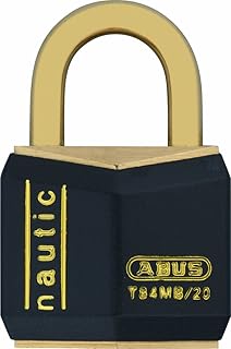 ABUS 24728 Nautic INOX Series Solid Brass Padlock with 8401 Alike Keyed - Black