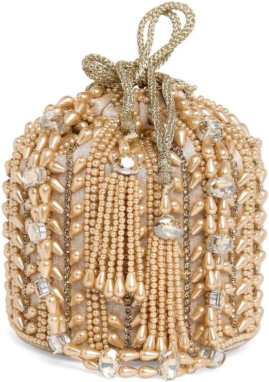 Aheli Potli Bags for Women Evening Bag Clutch Ethnic Bride Purse with Drawstring