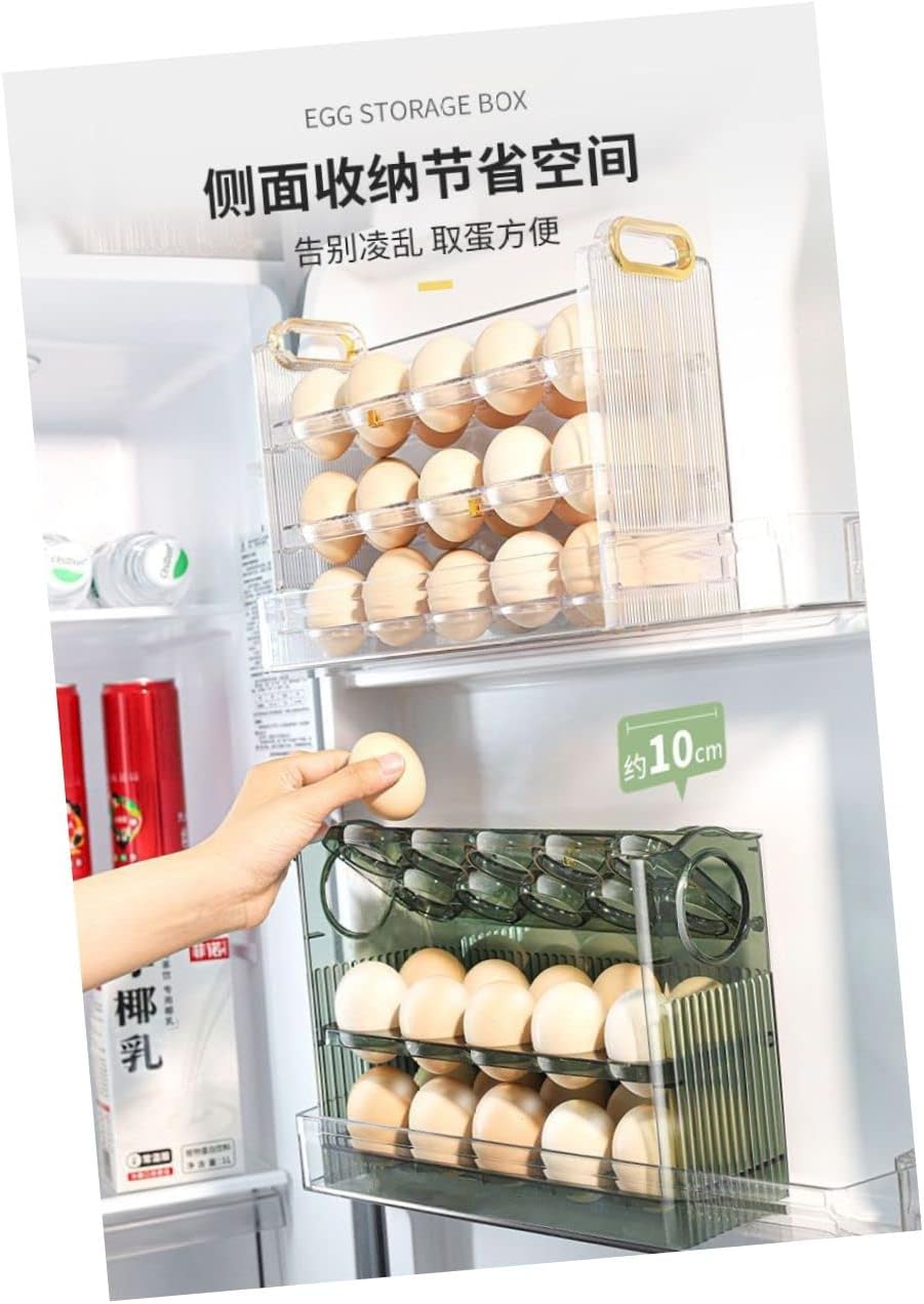 Ciieeo Refrigerator Egg Storage Box Multi Egg Holder with Deep Compartments Transparent Design for Kitchen Organization Capacity Egg Preservation Tray for Safe Egg Storage
