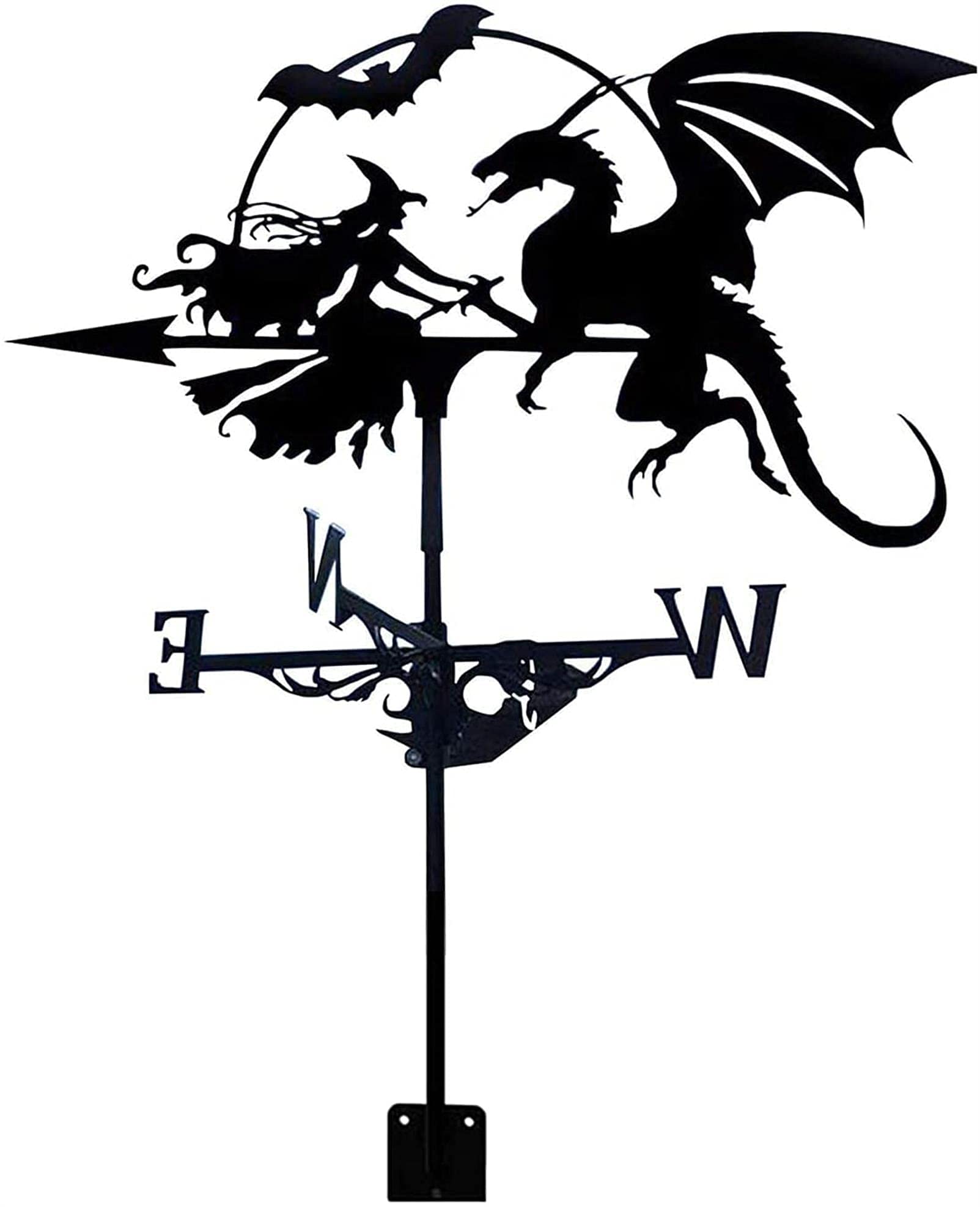 WIQUYBML Wzglod Wind Vane Metal Bracket Weathervanes Farmhouse Weathervane Direction Indicator Kit Outdoor Roof Mount Weather Vanes