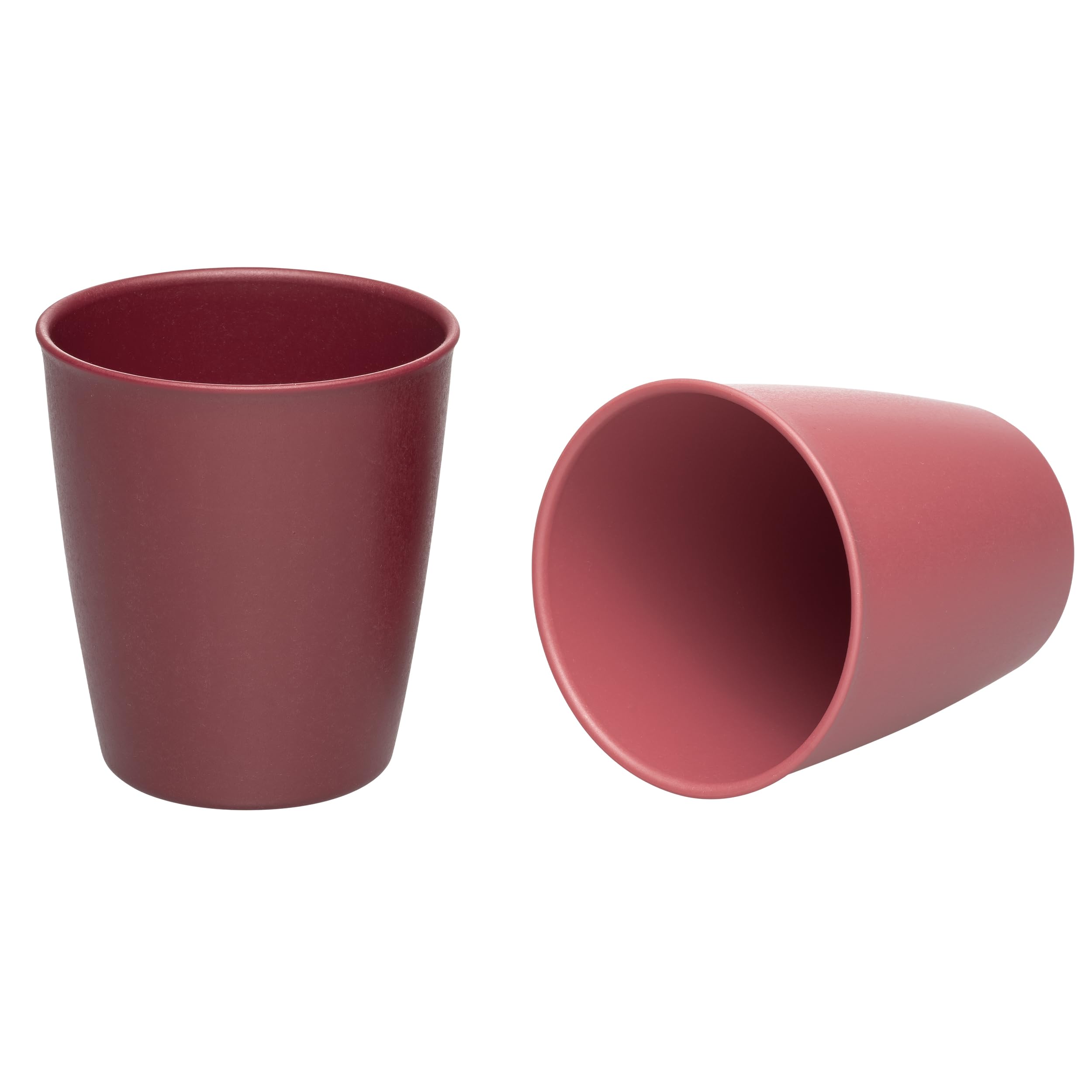 nip Green Öko Baby- und Kindertrinkbecher ab 1 Jahr, bruchfest, mikrowellen- und spülmaschinengeeignet, BPA-frei, ohne Melamin, nachhaltig, 2er Set, Rot