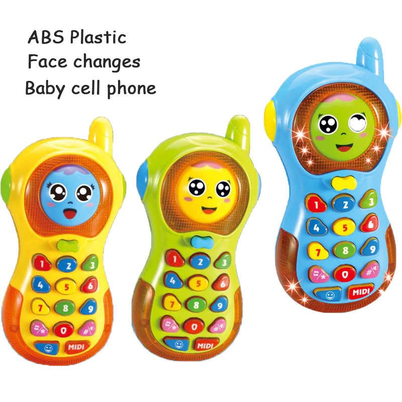 Image of Goyal's 2 in 1 Face Changing Phone Toy, Sound Making Toys Expression Mobile Phone with Lights and Music for Kids with Volume Control (Multicolor).