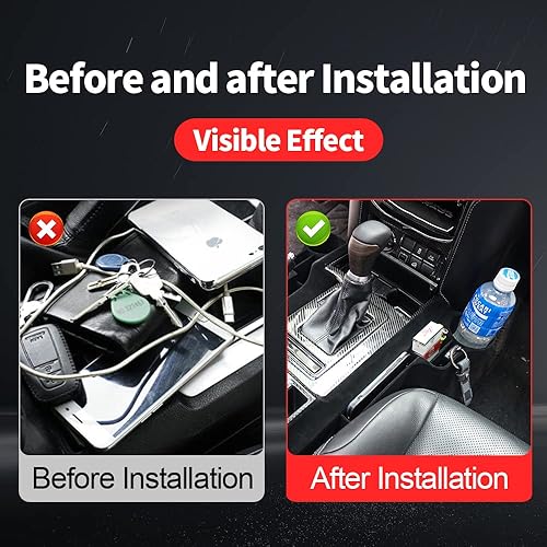 Miniatura 8 de Para Toyota Land Cruiser Prado 150 Fj150 LC150 2018-2023 Caja de almacenamiento de vasos de agua mejorada, accesorios de modificación del asiento