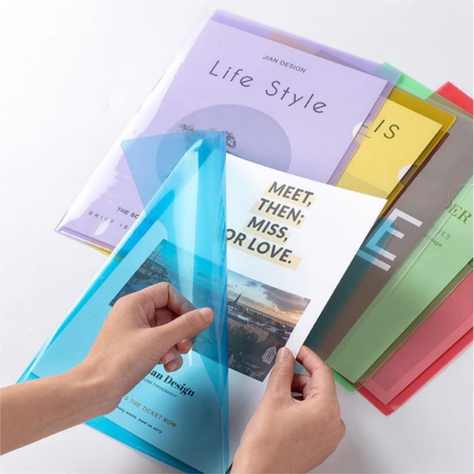 ordner 12er-Pack Transparente Aktenordner, A4-Größe, Dokumenten-Organizer For Verträge, Vertragsschutzhülle For Schule, Büro Und Zuhause aktenordner