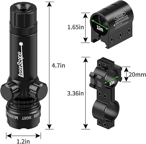 Miniatura 6 de Feyachi Vista láser verde táctica con montaje en carril MlokPicatinnymontaje de barril incluye interruptor de presión