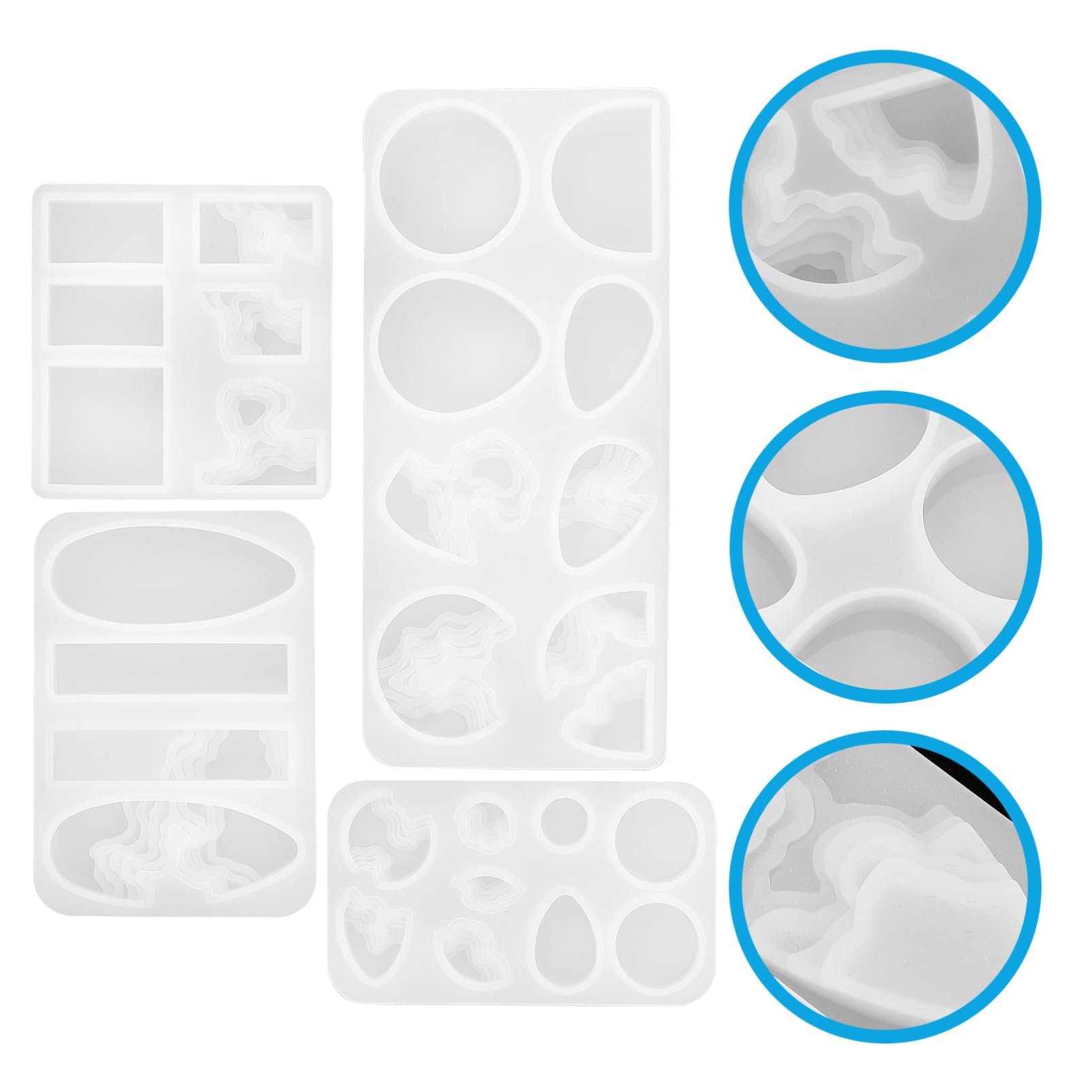 ARTIBETTER 3 Set Stampi Siliconper Creazione Mold Per Ciondoli E Fai Da Te Facile Da Sformare E Personalizzare Con Decorazioni Unichper Iniziare Per Artigiani Esperti 4 Pezzi * 3