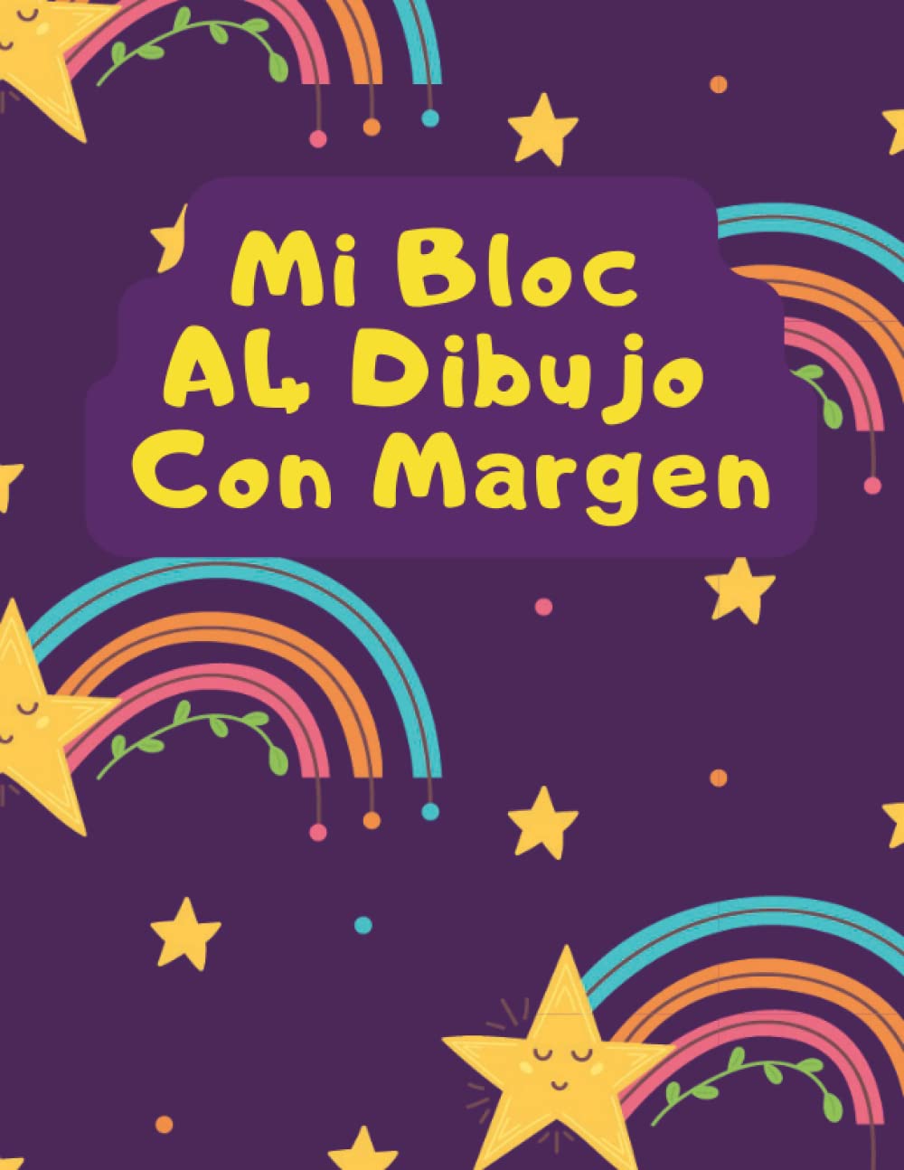 Mi Bloc A4 Dibujo Con Margen: Cuaderno de manualidades para Niños y Adultos para Dibujar y Pintar