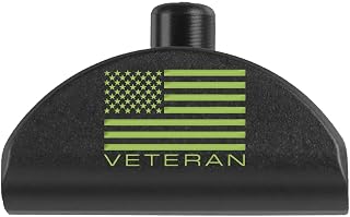 NDZ Performance Grip Frame Insert Plug for Glock Gen 4-5 17 19 22 23 24 31 34 35 No Backstraps, Black Aluminum with Dark Blue Laser Engraved Patriotic Images - Choose Image & Engraving Color - NDZ Performance