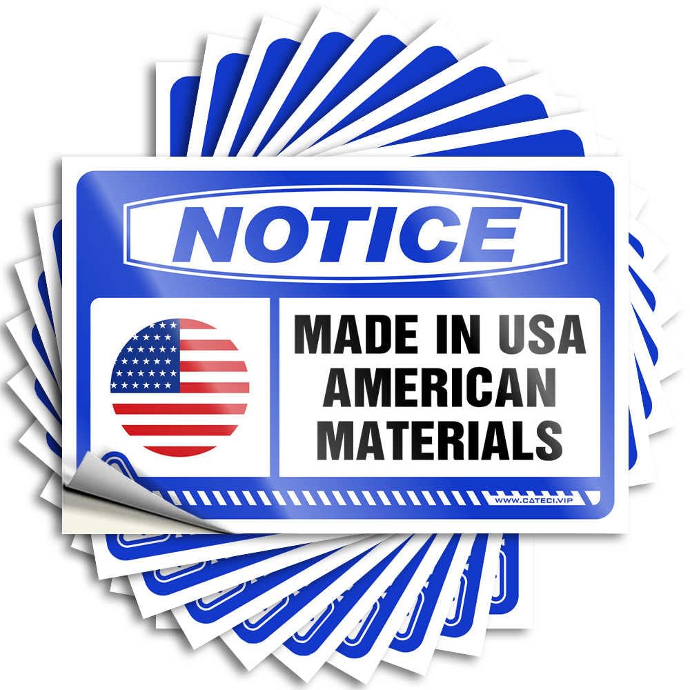 Sticker Fall Easy Apply | Notice Made in USA American Materials Core Bumper Peel and Stick(8X12CM)