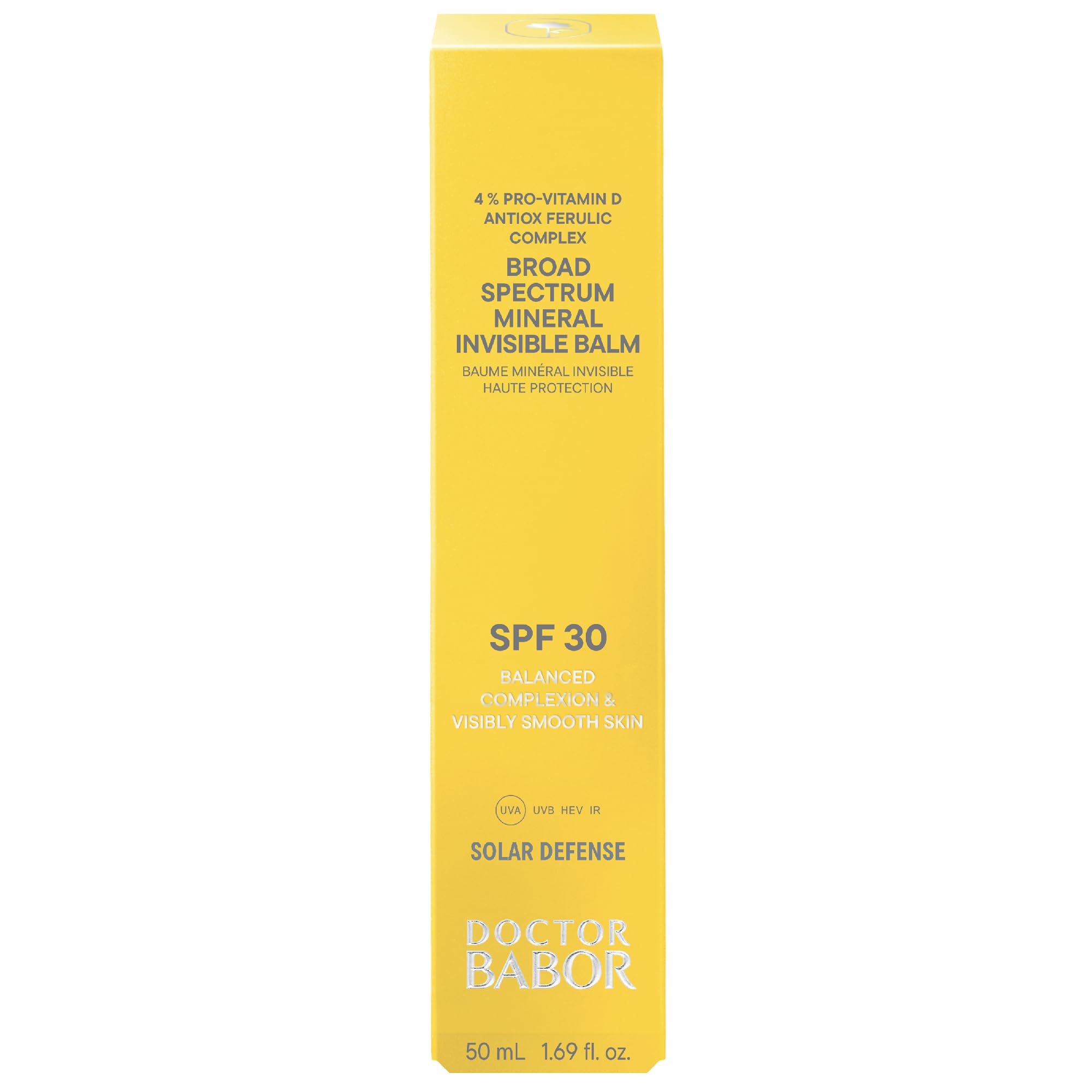 DOCTOR BABOR Crema viso SPF 30 – Protezione solare 30 contro i raggi UVA/UVB, la luce blu e gli infrarossi – Protezione solare con filtri minerali dal finish naturale (50 ml)