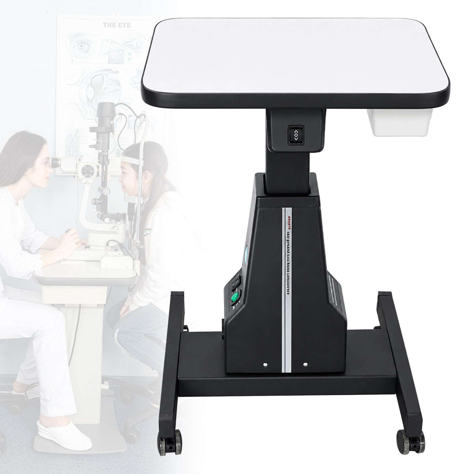 Ophthalmic Electric Optometry Lift Tables, 65-82cm Height Adjustment Black